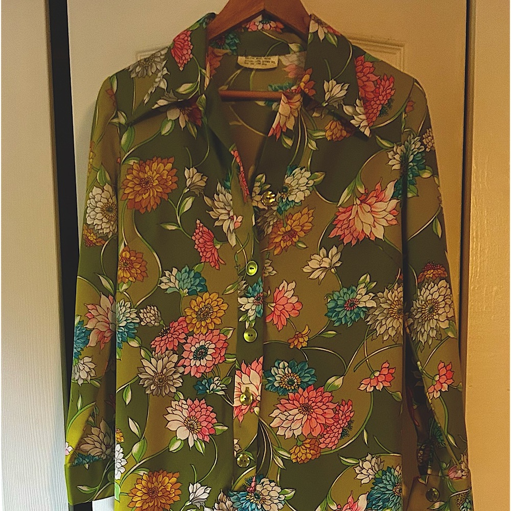 1970’s Vintage Dress Size 12 Vibrant Colors